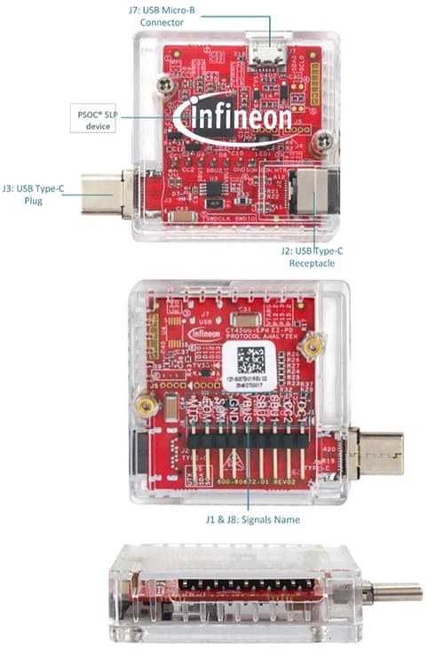 Schaltungsanordnung - Infineon Technologies CY4500-EPR EZ-PD™ Protokollanalysator